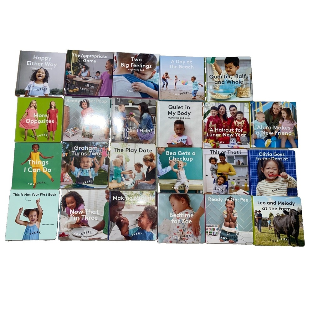 23 Lovevery Book Lot Baby Toddler Preschool Board Picture Books Learning Emotion